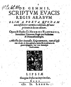 De Gemmis Scriptum Evacis Regis Arabum